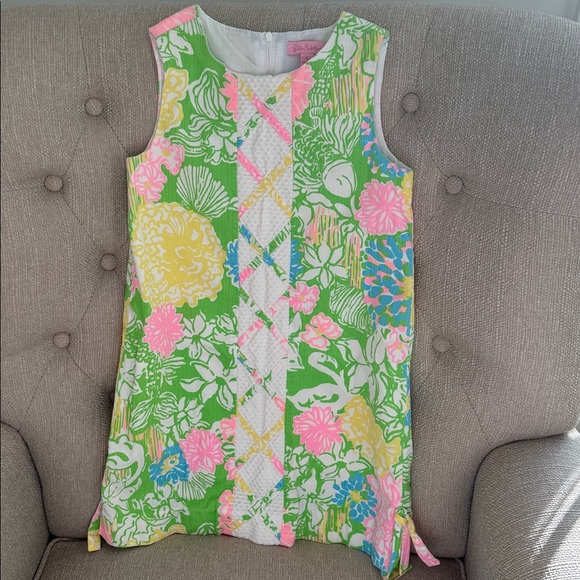 Lilly Pulitzer Girls Hibiscus Stroll Shift dress size 8 kids - Picture 2 of 9
